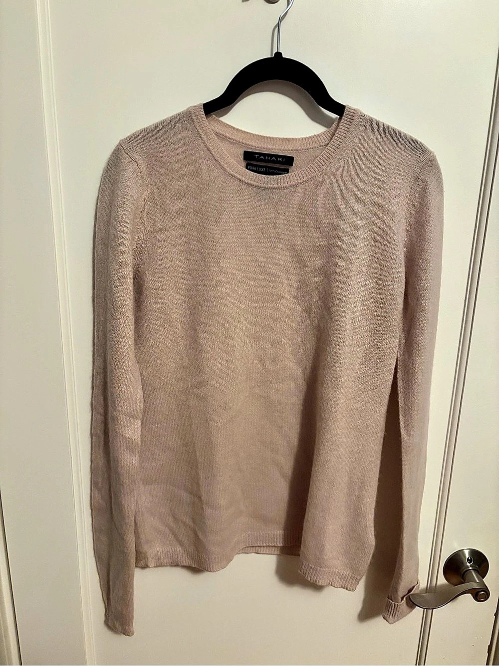 Tahari Crewneck Cashmere Blend Pink Size Medium